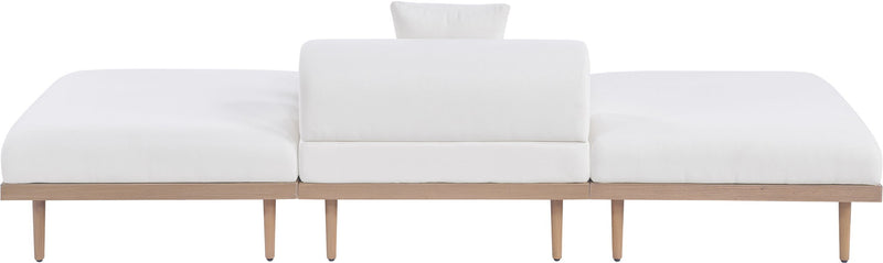 Laguna - 3 Piece Resilient Water Resistant Fabric Outdoor Patio Armless Modular Sofa