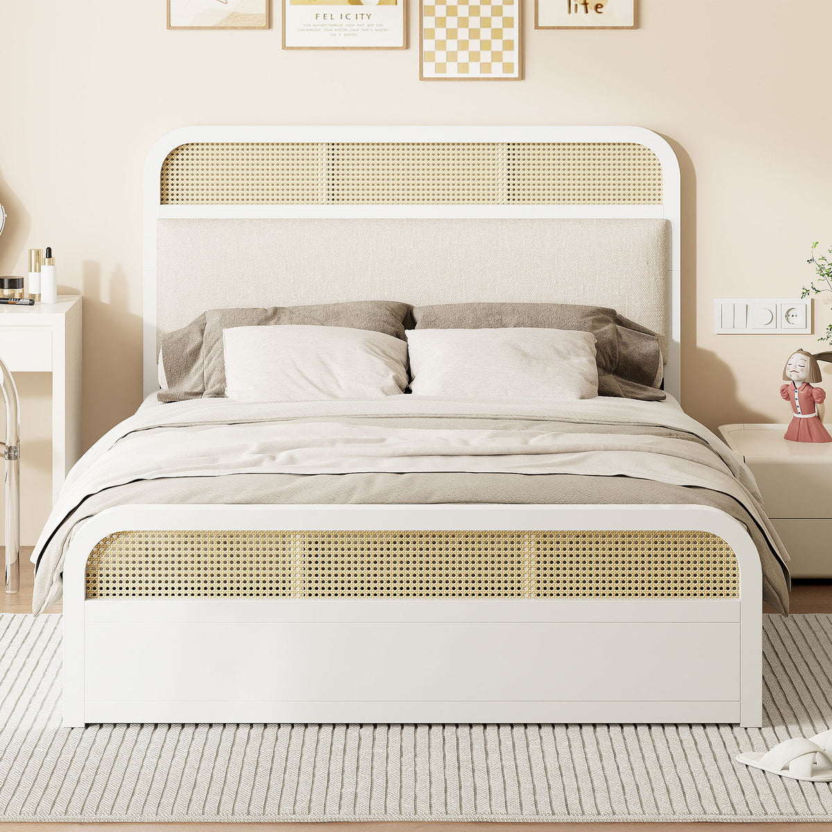Platform Bed With Trundle And 2 Drawers