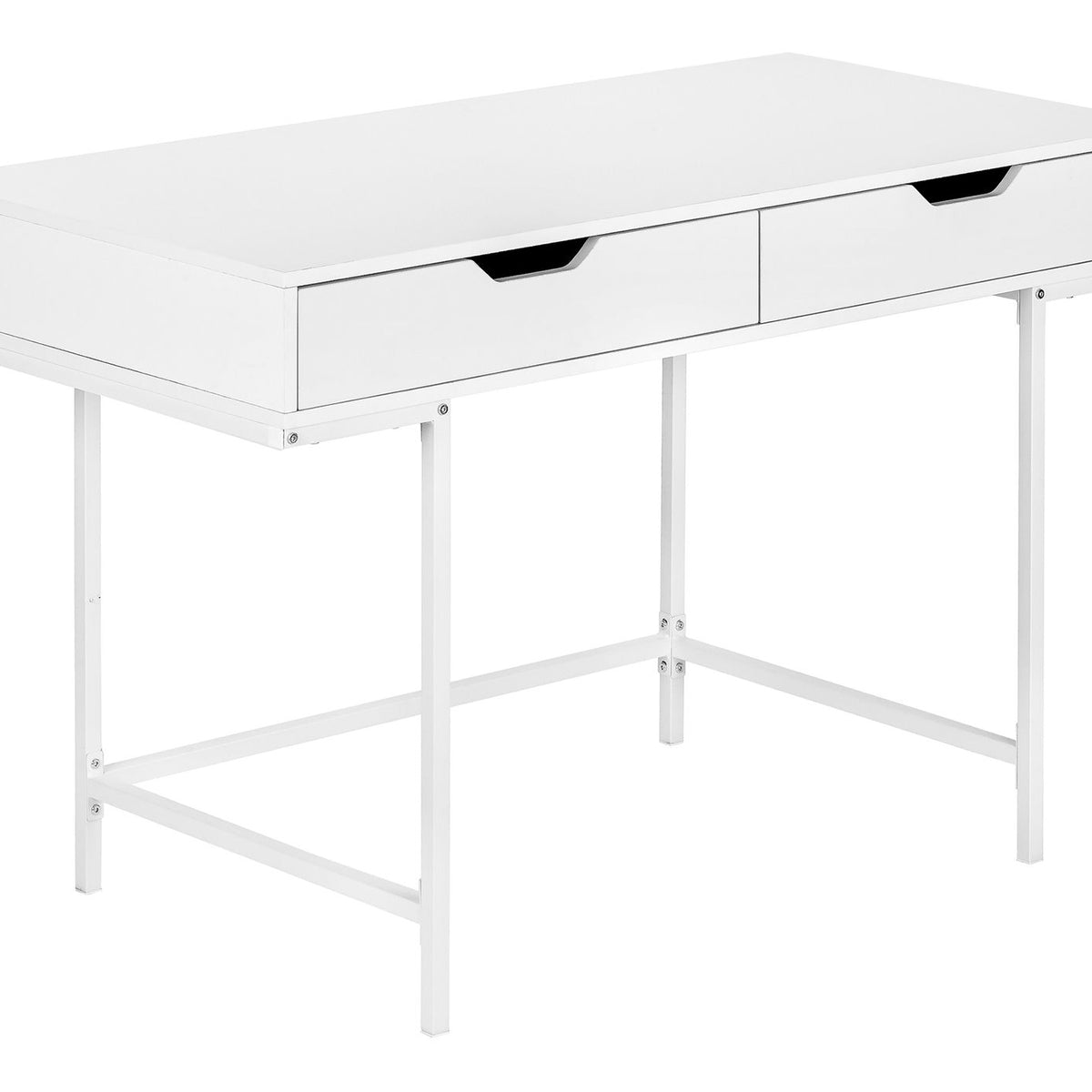 Computer Desk For Home Office, Storage Drawers, Marble Look Contemporary & Modern