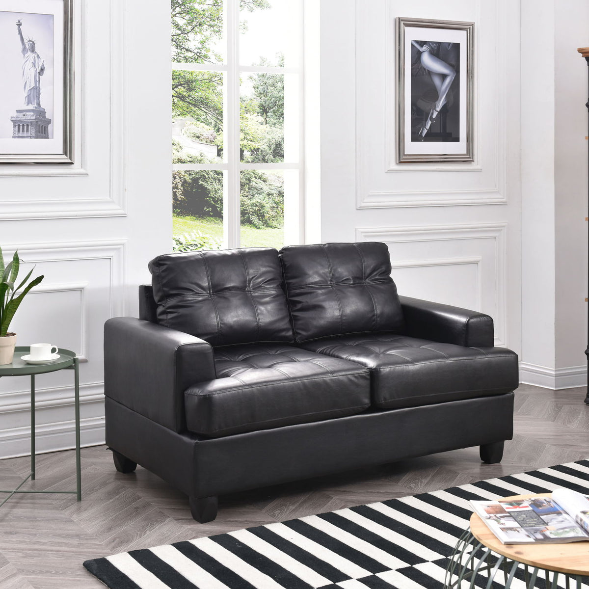 Stylish Transitional Loveseat For Two