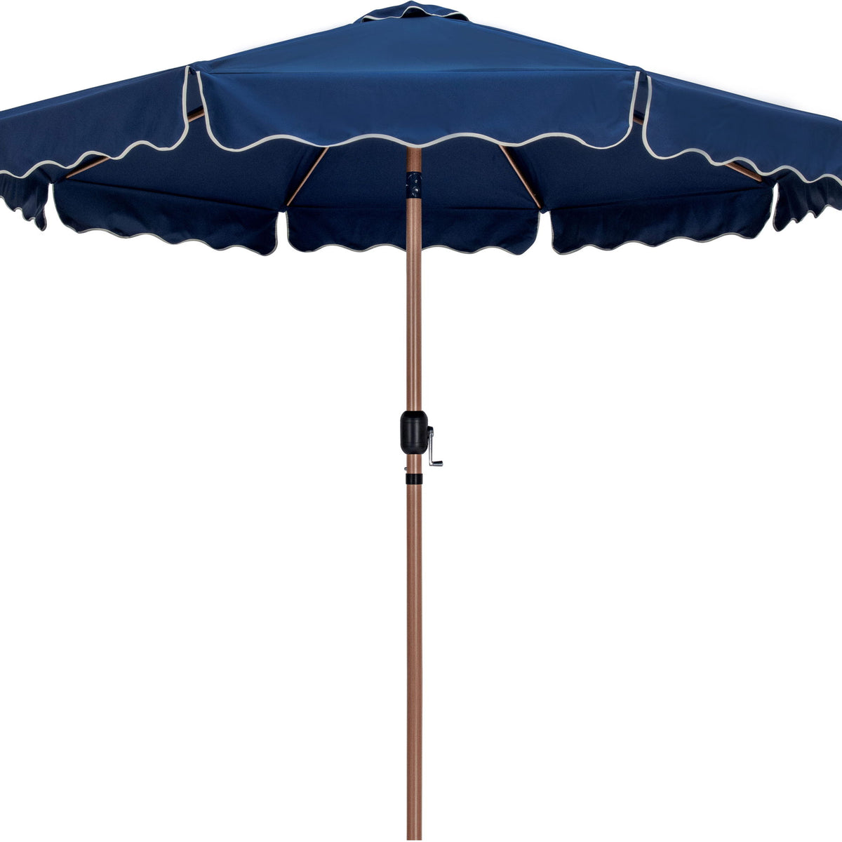 Amalfi - Aluminum Patio Umbrella - Black Base / Light Brown Pole