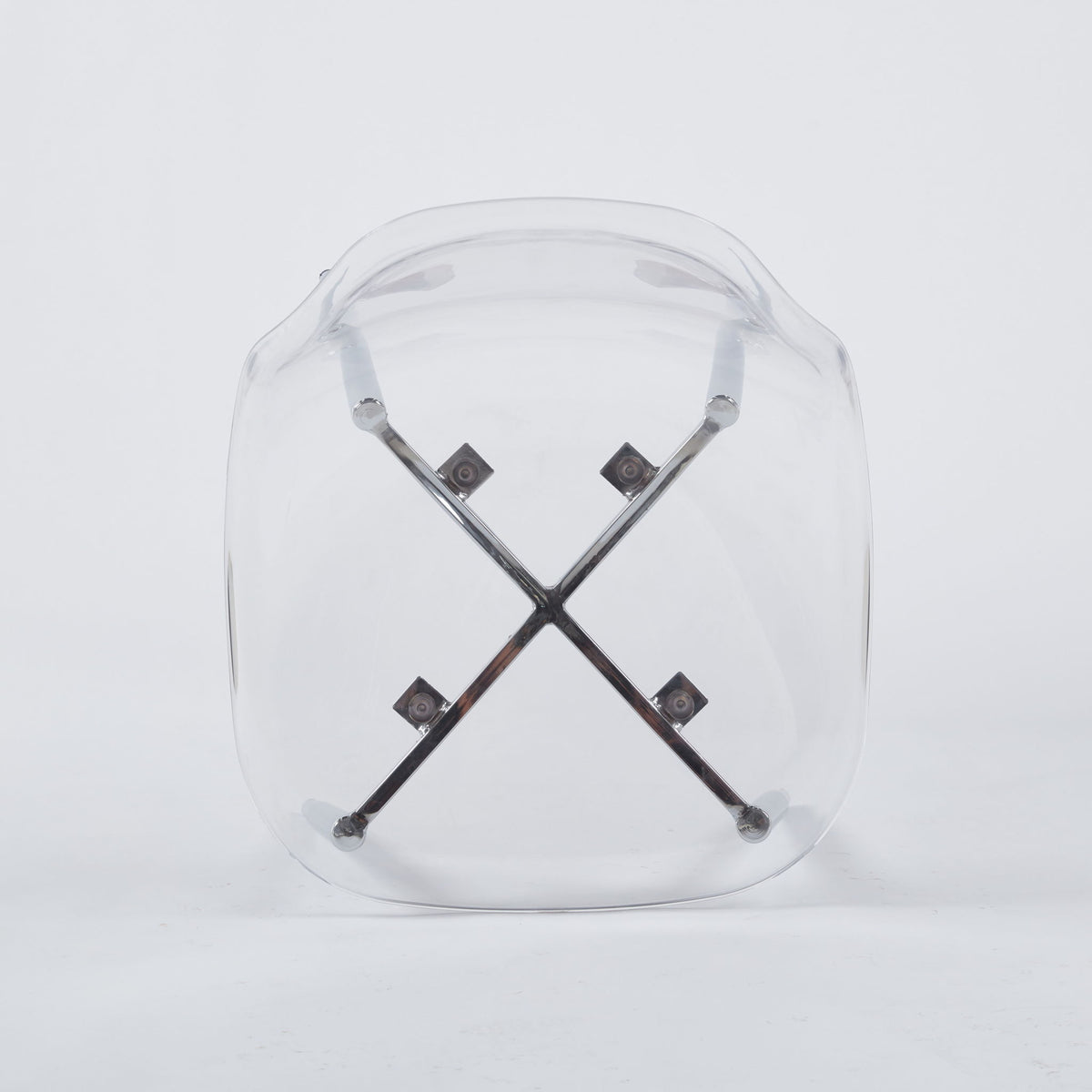 Transparent Plastic Seat Dining Chair (Set of 4)