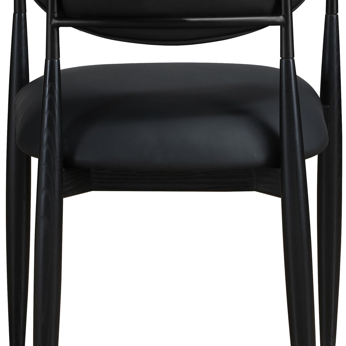 Riccio - Faux Leather Dining Arm Chair (Set of 2) - Black Frame