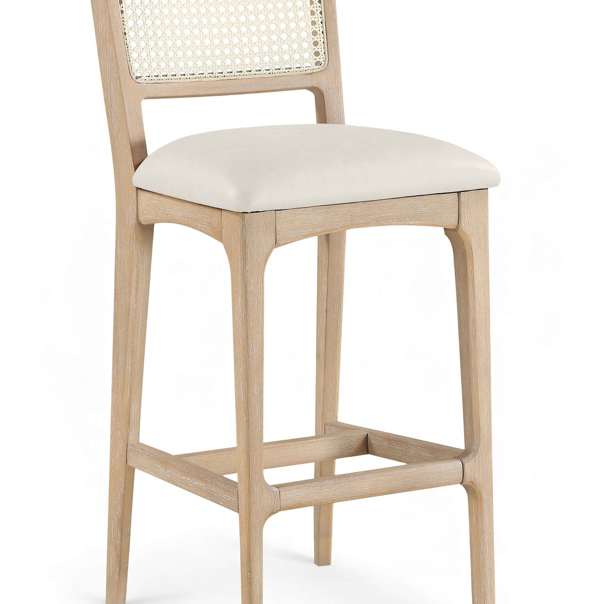 Atrium - Upholstered Bar Stool (Set of 2) - Brushed Natural Frame