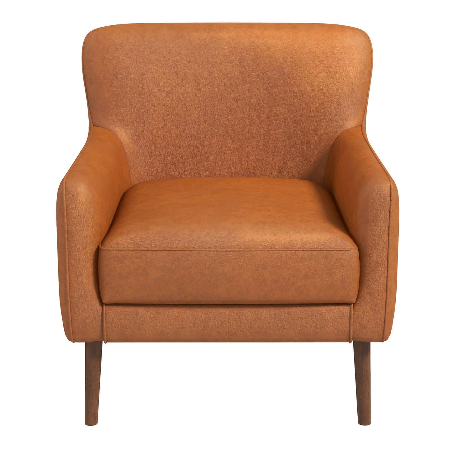 Claire - Genuine Leather Lounge Chair - Tan