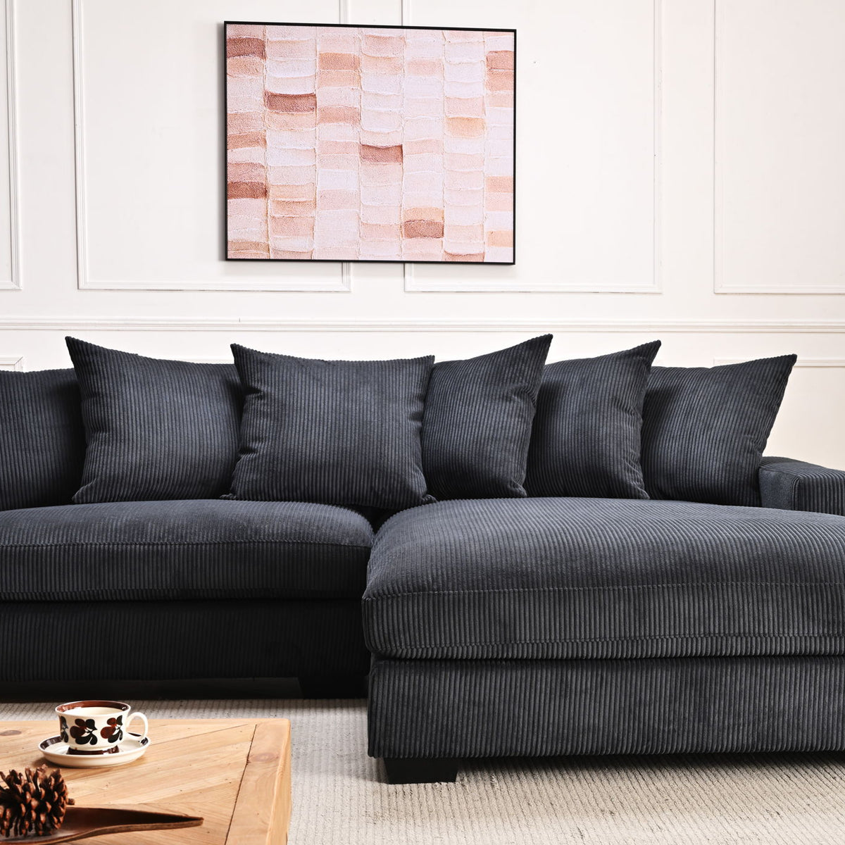 Luxe - Oversized 2 Piece Sectional Couches For Living Room, L Shaped Sofa With Chaise