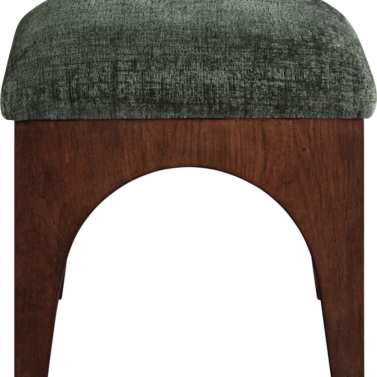 Lawson - Chenille Fabric Upholstered Ottoman - Walnut Base