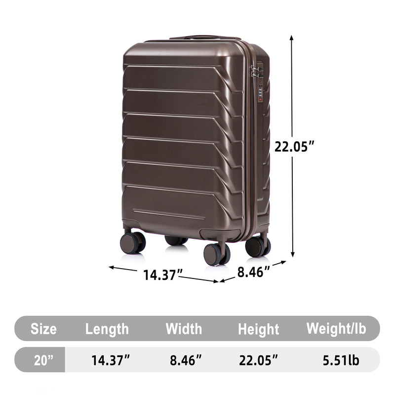 Hard Shell Travel Luggage With Scratch Resistant Surface