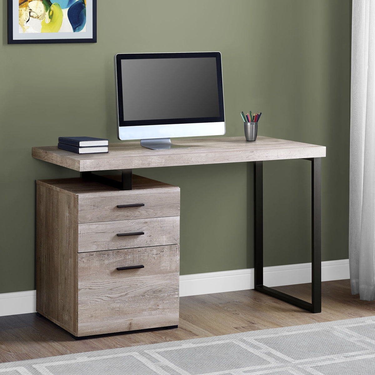 Computer Desk For Home Office, Left, Right Set - Up, Ample Storage Drawers