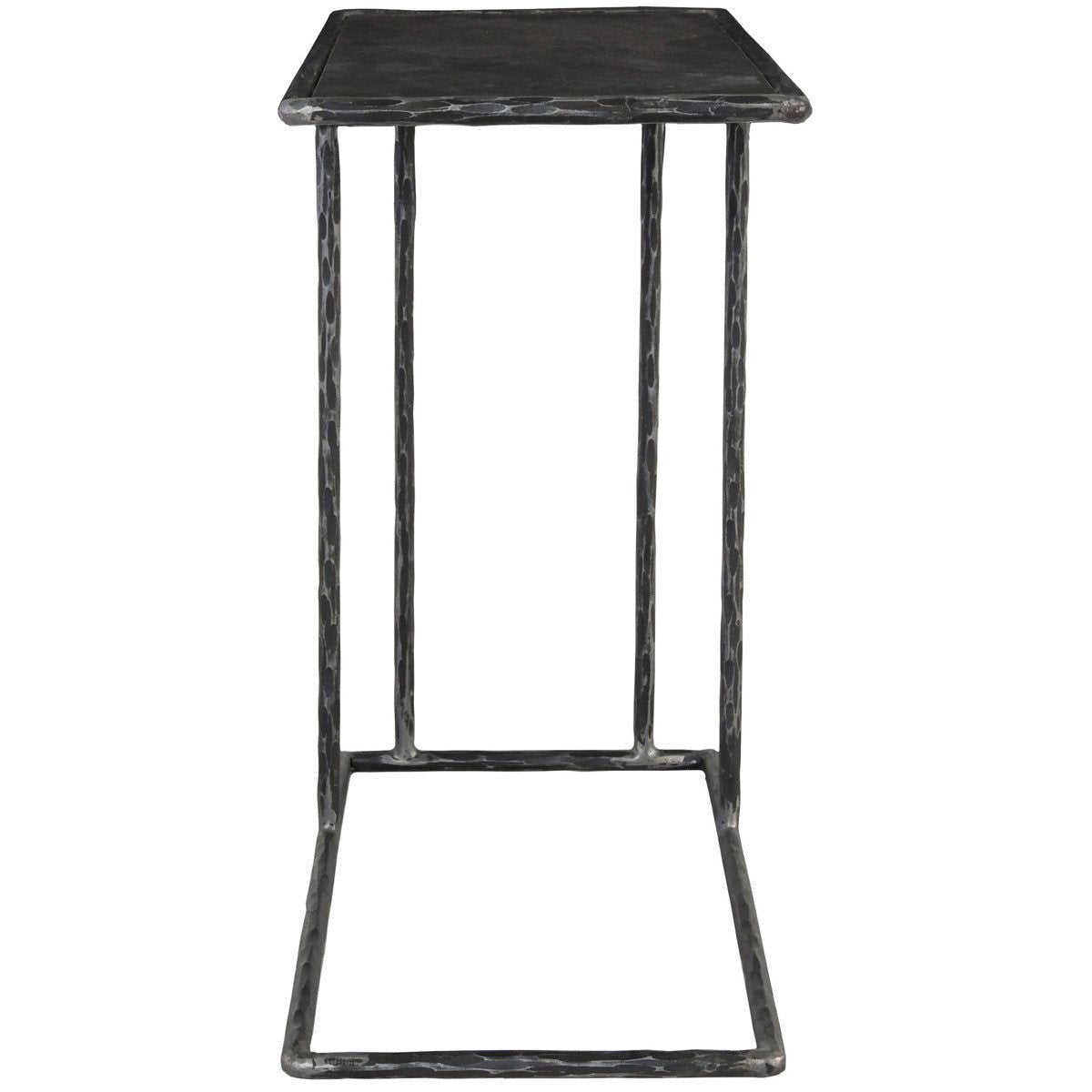 Arlo - Accent Table Hammered Metal - Blue Stone