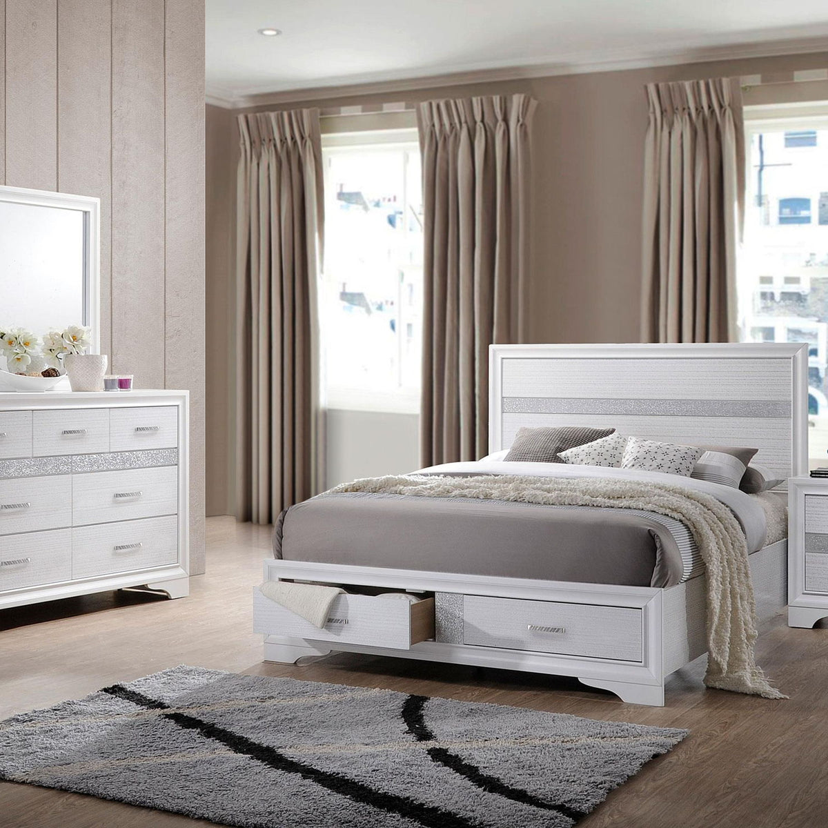 Miranda 4-piece Queen Bedroom Set White