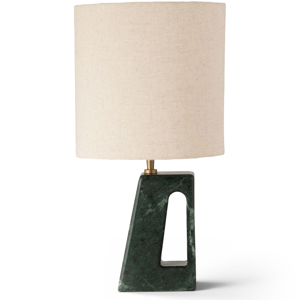 Vellum - Genuine Marble Base And Linen Textured Fabric Shade Table Lamp