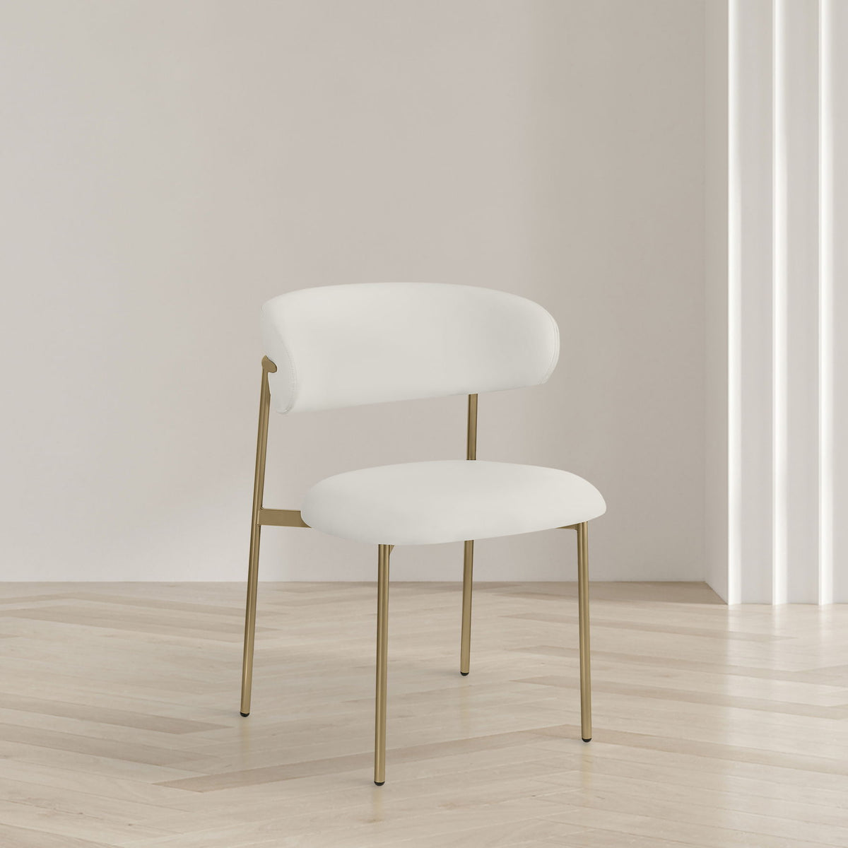Lupita - Dining Chair With Brushed Gold Legs(Set of 2)