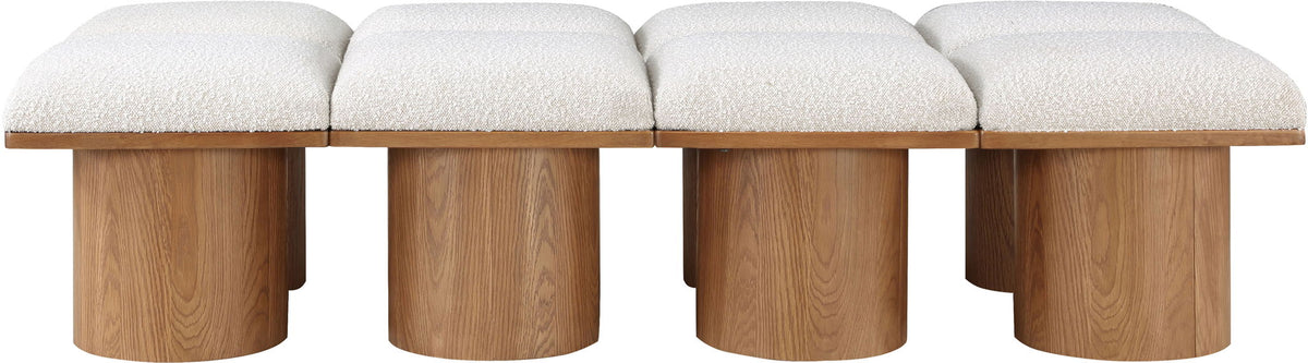 Pavilion - 8 Piece Modular Bench With Brown Base