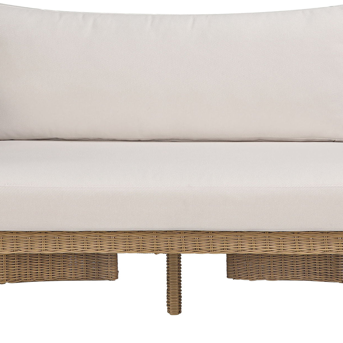 Sandbay - Olefin Water Resistant Fabric And Wicker Outdoor Patio Loveseat