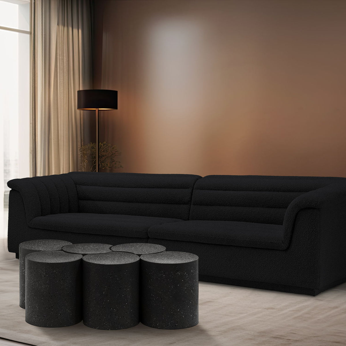 Dimple - 6 Piece Modular Coffee Table - Terazzo Finish