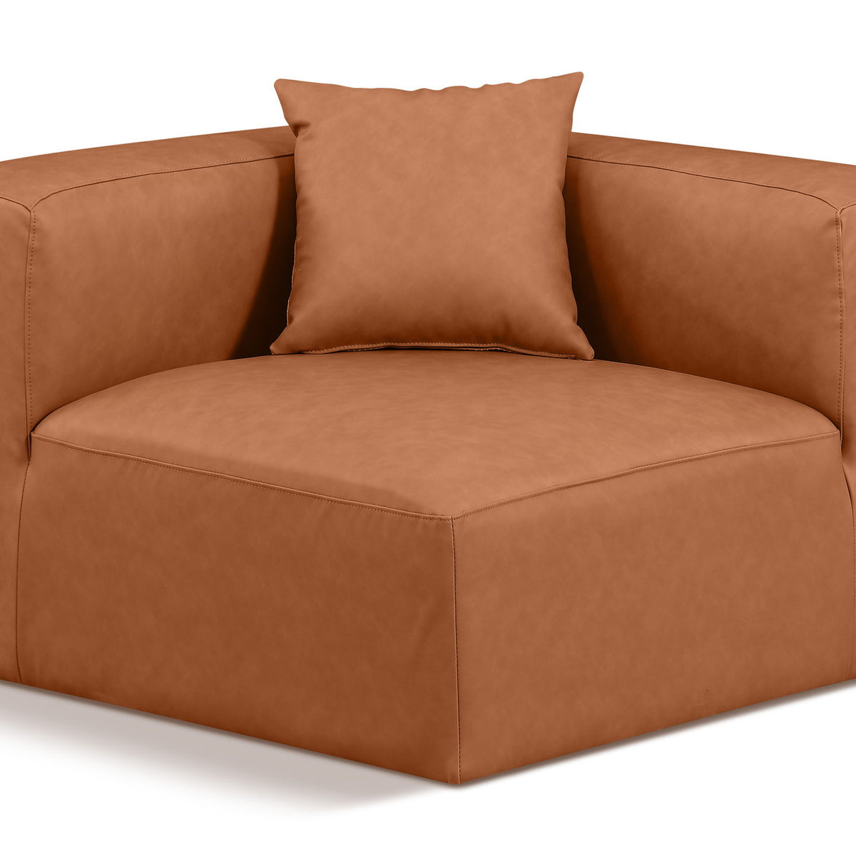Cube - Corner Chair - Cognac
