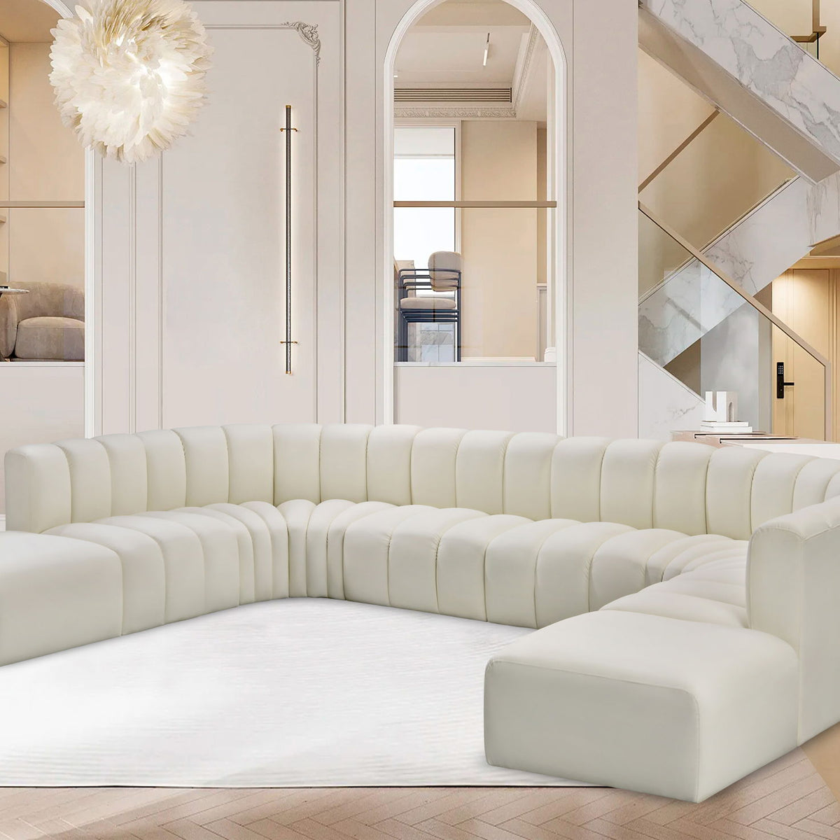 Arc - Faux Leather Modular Sectional