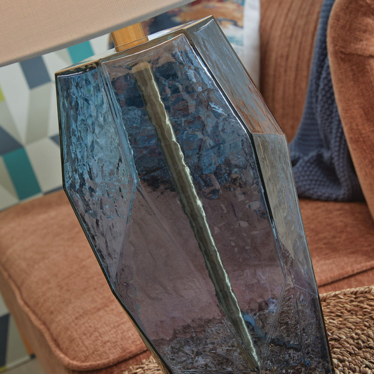 Tallow - Glass Table Lamp - Blue