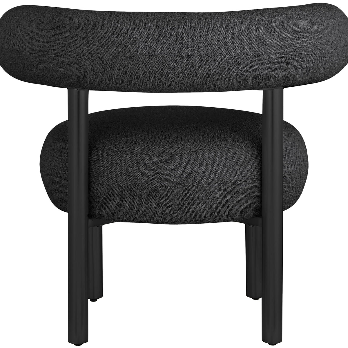 Bordeaux - Boucle Fabric Accent Chair With Black Legs