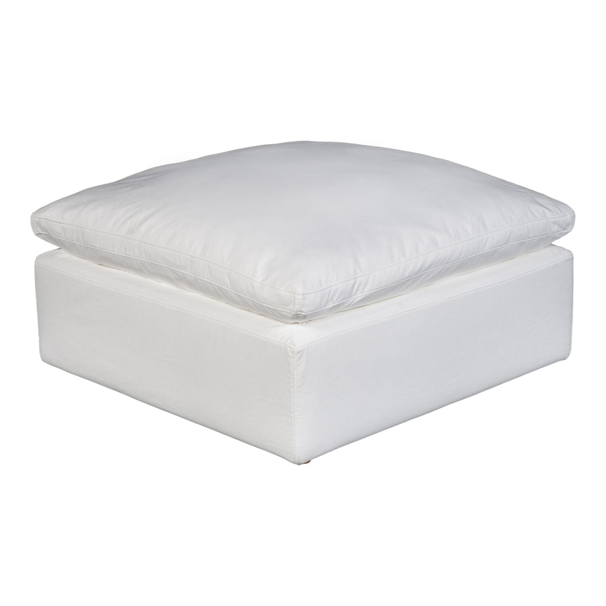 Terra - Livesmart Fabric Condo Ottoman - Cream