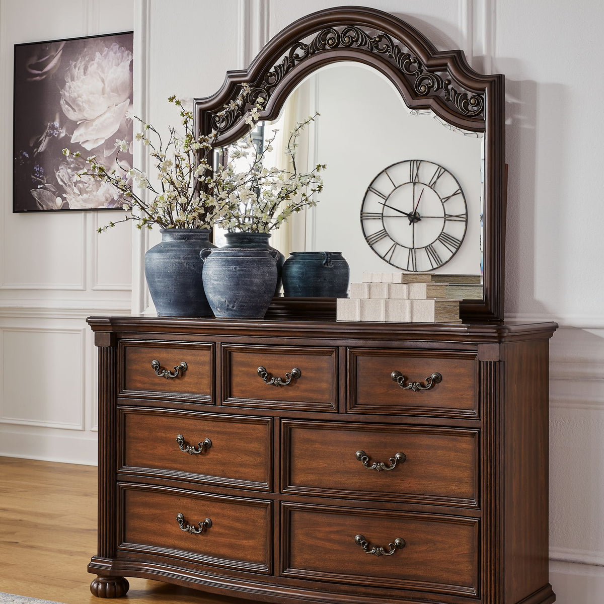 Lavinton - Dresser And Mirror - Brown