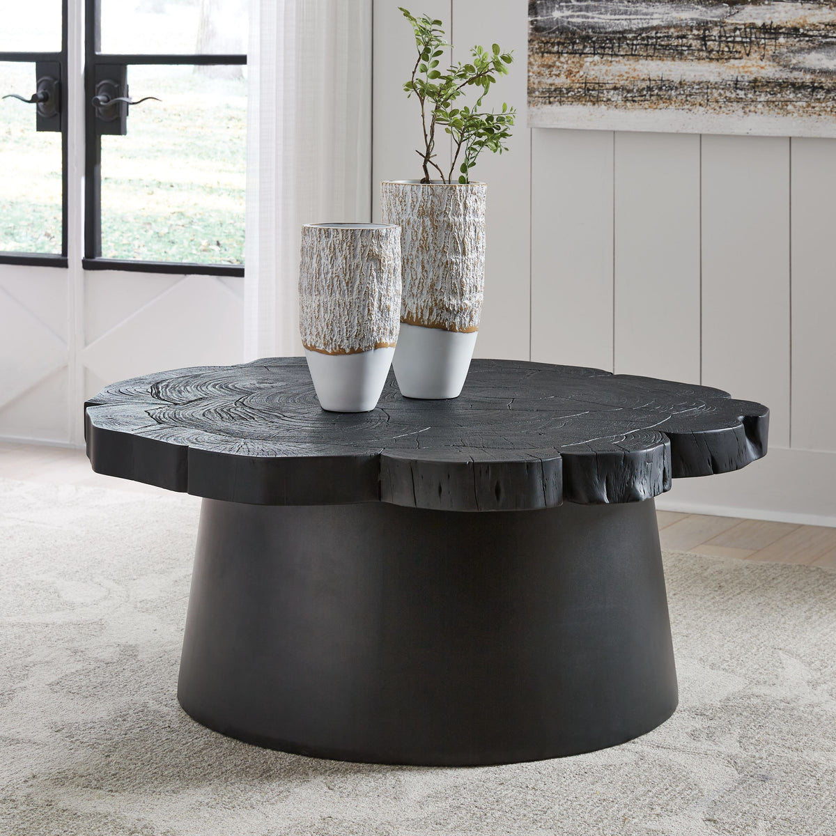 Wimbell - Black - Round Cocktail Table