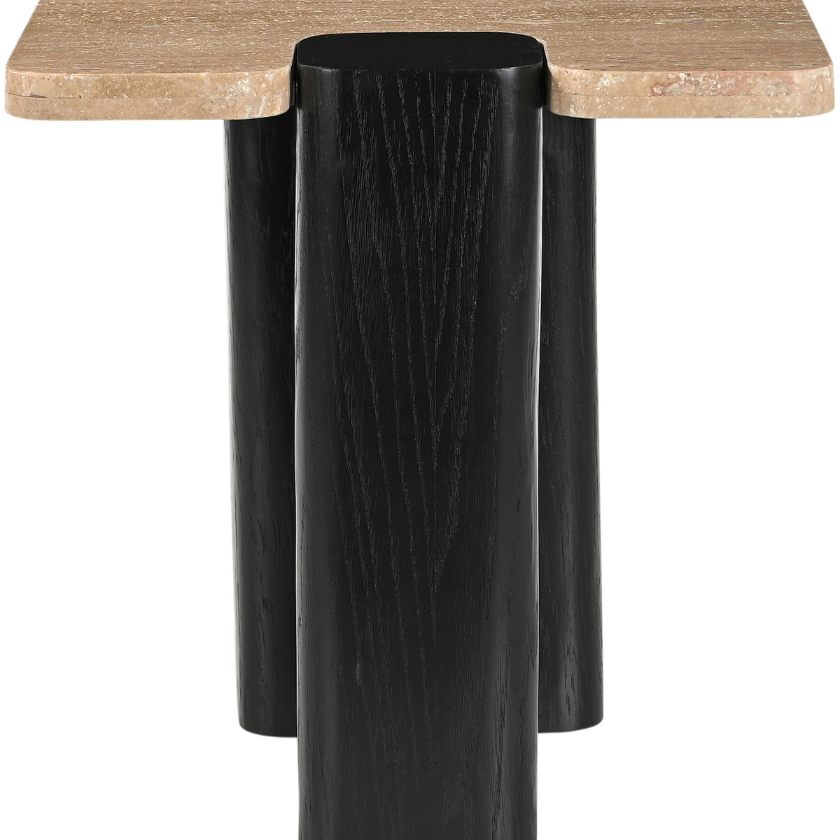 Ravenna - Genuine Travertine Top And Oak Wood Base Table