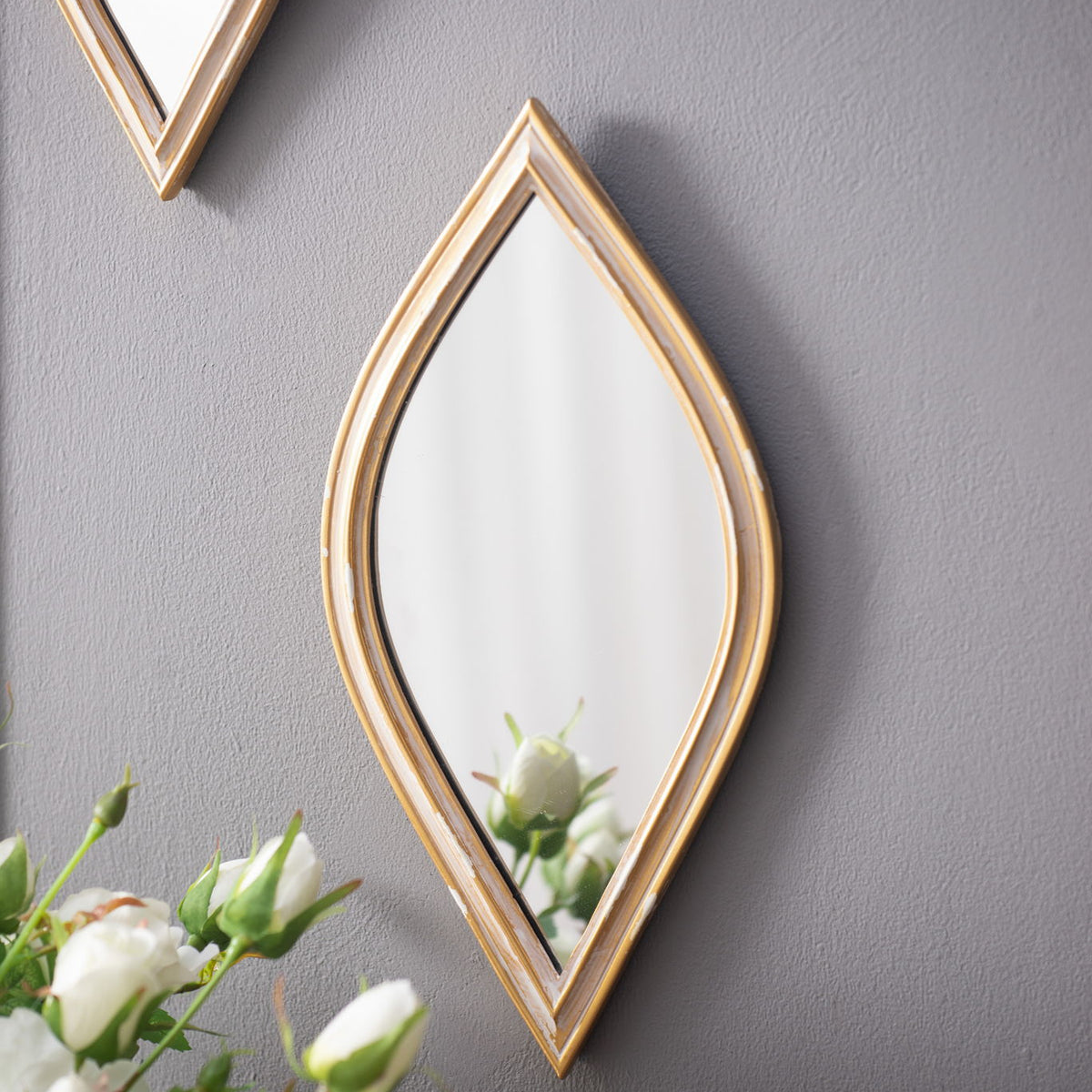 Small Decorative Mirror For Wall Decor, 2 Pieces Wall Accent