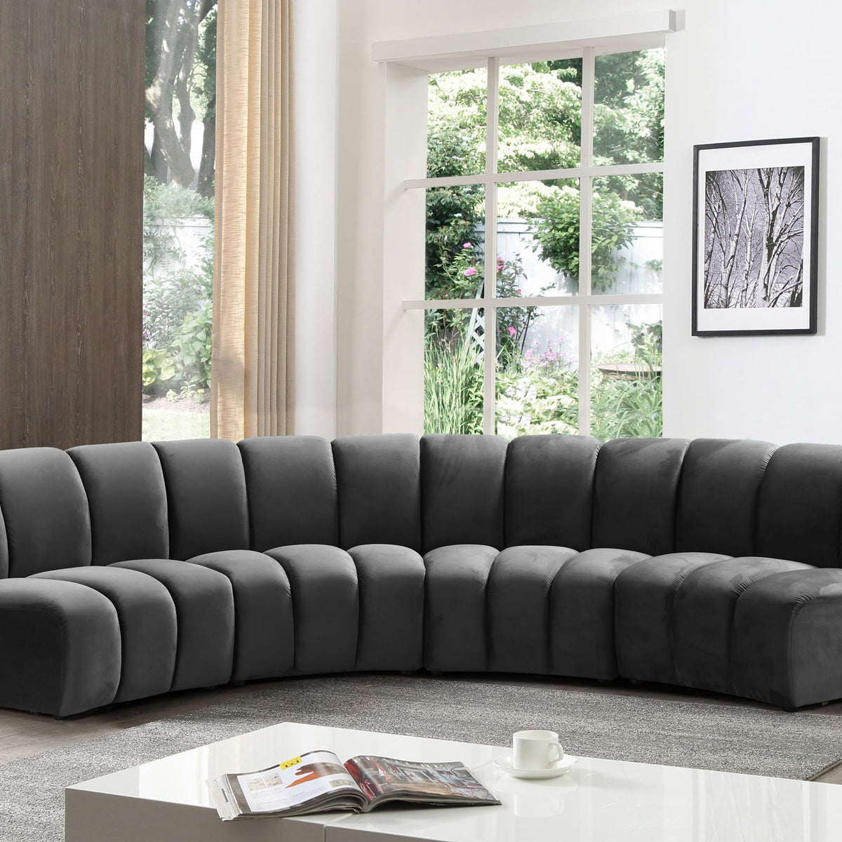 Infinity - 4 Piece Velvet Modular Sectional