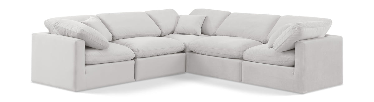 Indulge - Velvet 5 Piece Modular Corner Sectional