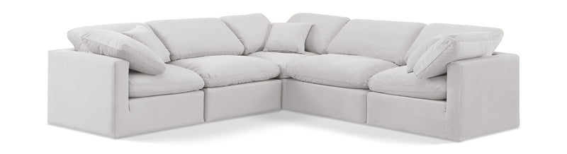 Indulge - Velvet 5 Piece Modular Corner Sectional