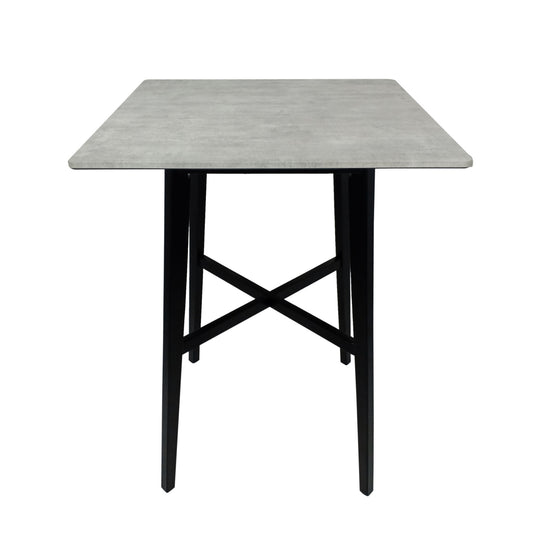 Modern Bar Height Dining Table, Rubberwood Legs And Laminate Table Top