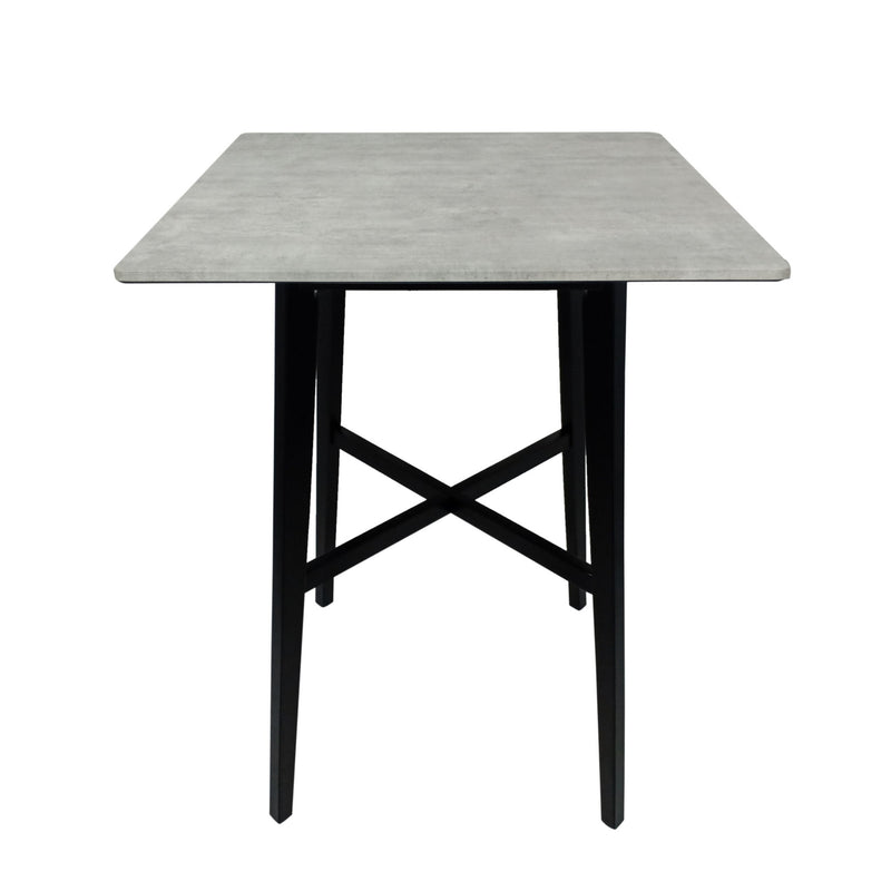 Modern Bar Height Dining Table, Rubberwood Legs And Laminate Table Top