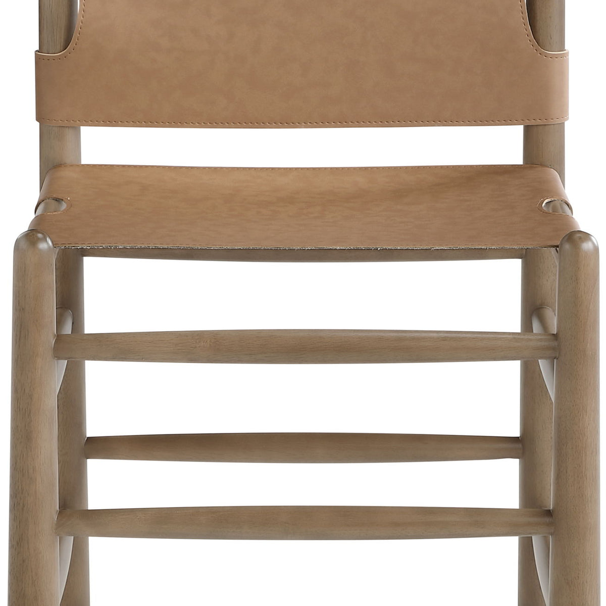 Santos - Vegan Leather Upholstered Dining Chair With Stained Brown Base (Set of 2)