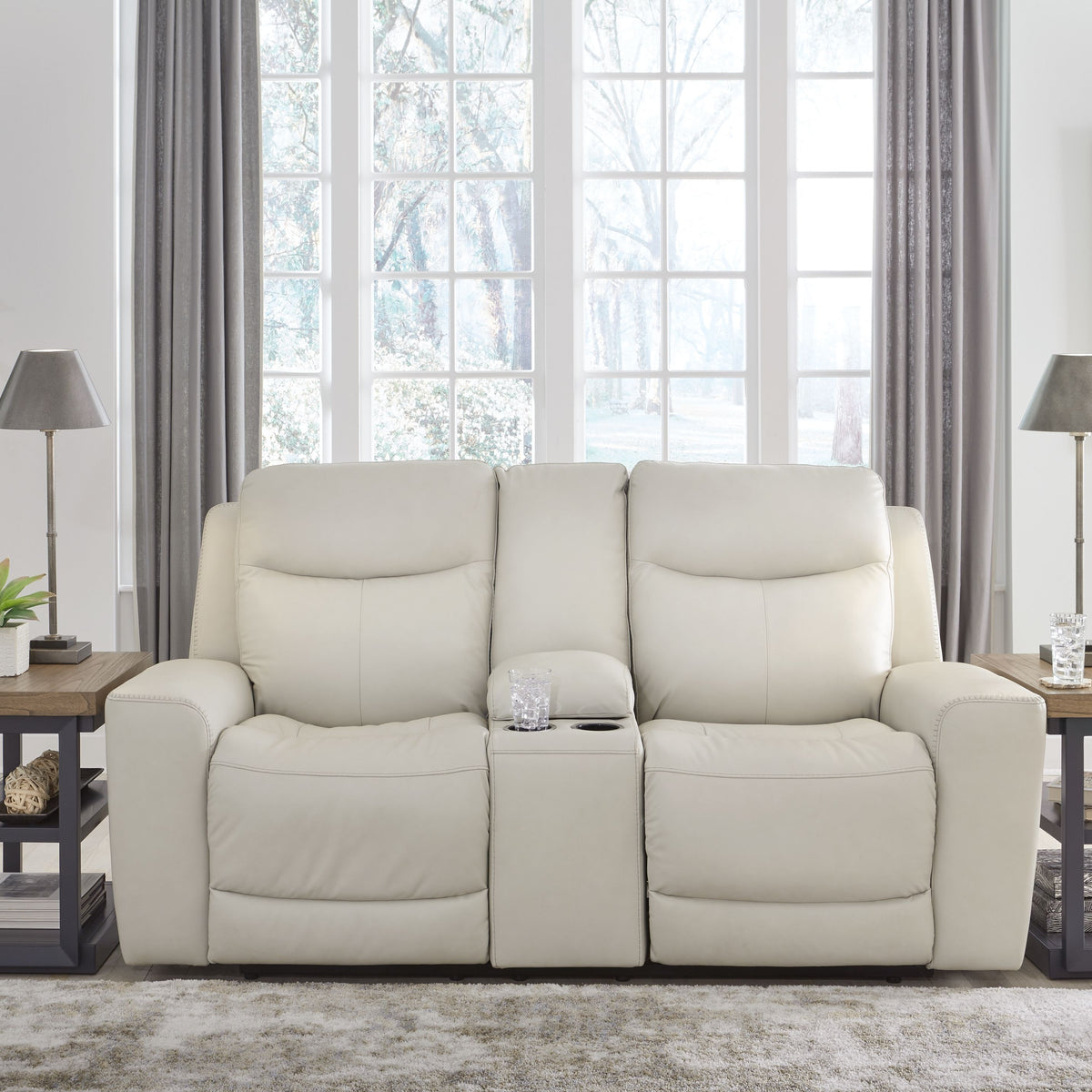 Mindanao - Power Reclining Loveseat With Console /Adj Hdrst