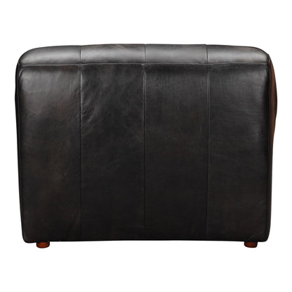 Ramsay - Leather Armless Chair - Antique Black