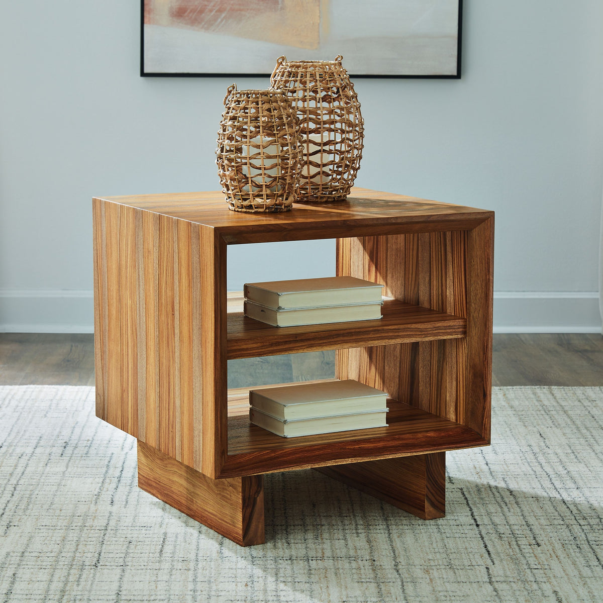 Dressonni - Square End Table - Brown