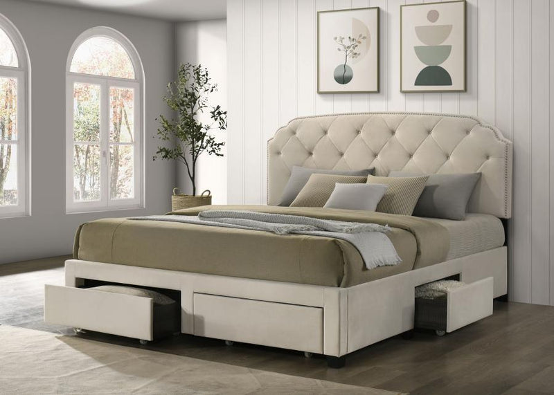Marianna - 4-Drawer Upholstered Storage Bed