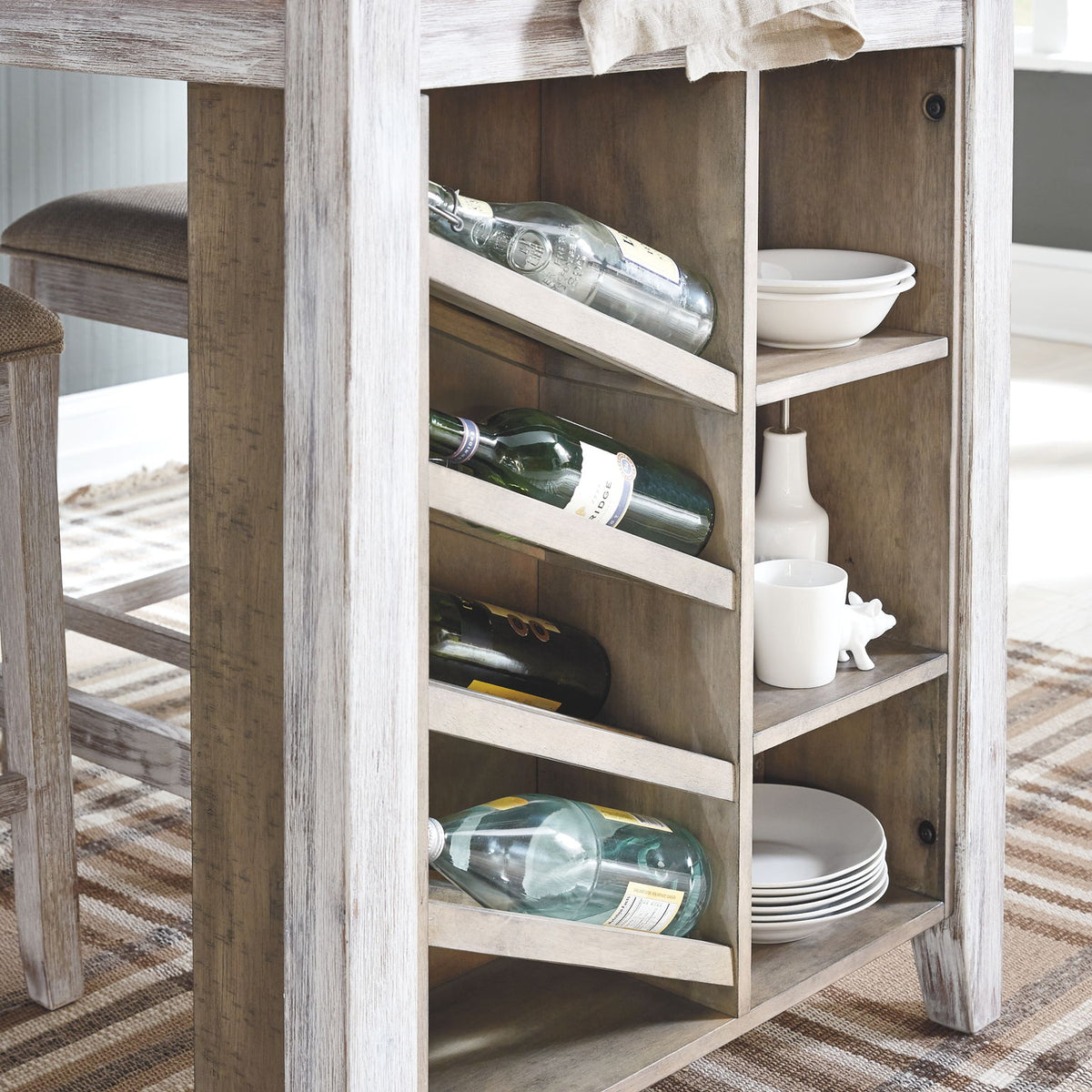 Skempton - Rectangular Counter Table With Storage Set