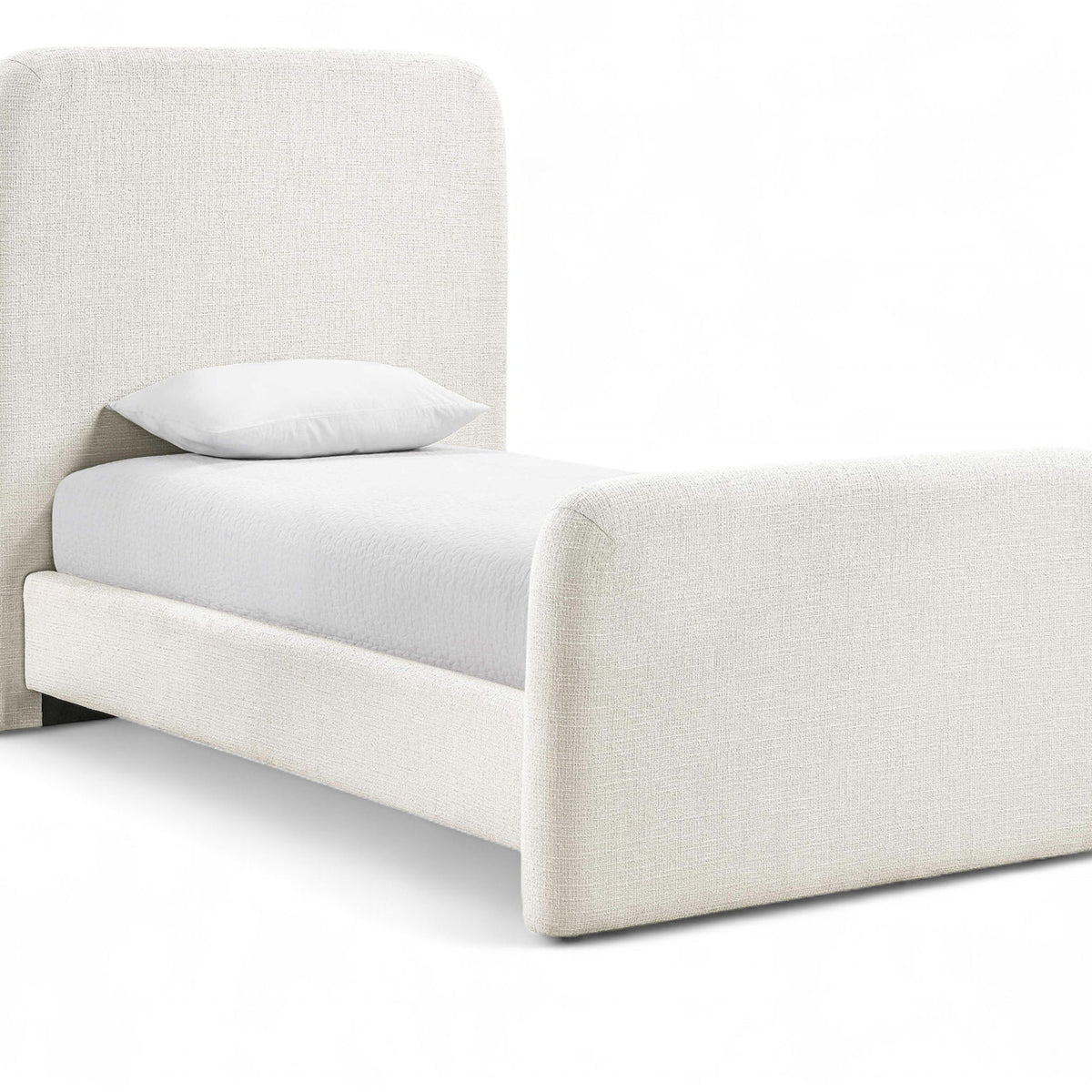 Fira - Linen Textured Fabric Upholstered Bed