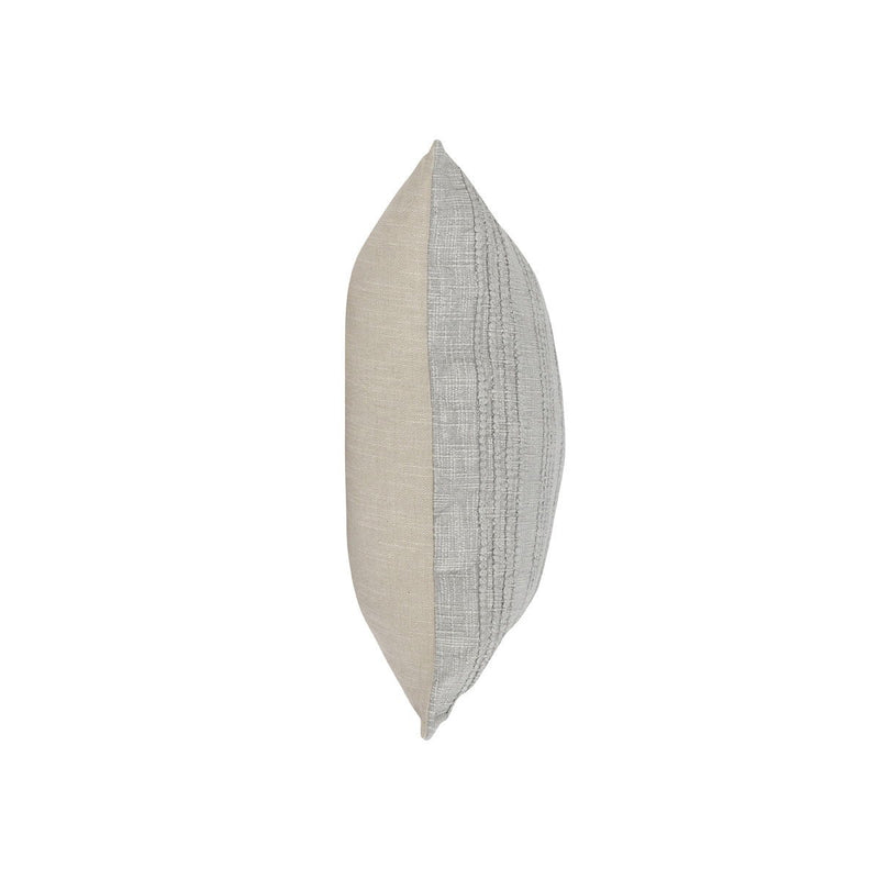 SLD pillow with light beige body and light gray woven stripes