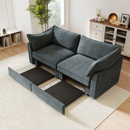 2-Seater Chenille Sofa - Chenille