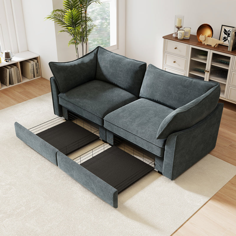 2-Seater Chenille Sofa - Chenille