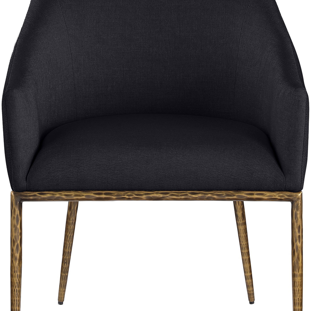 Ferro - Upholstered Dining Arm Chair With Brushed Gold Legs