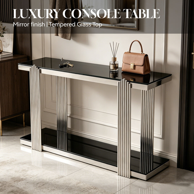 Console Table With Double Tier Storage