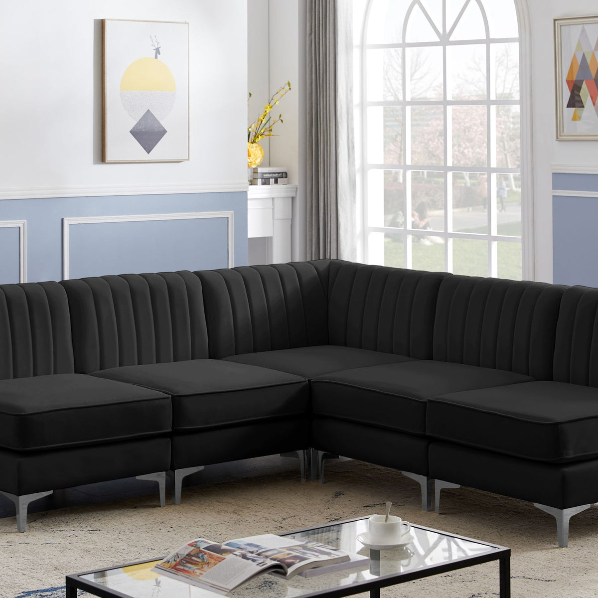 Alina - 5 Piece Armless Sectional