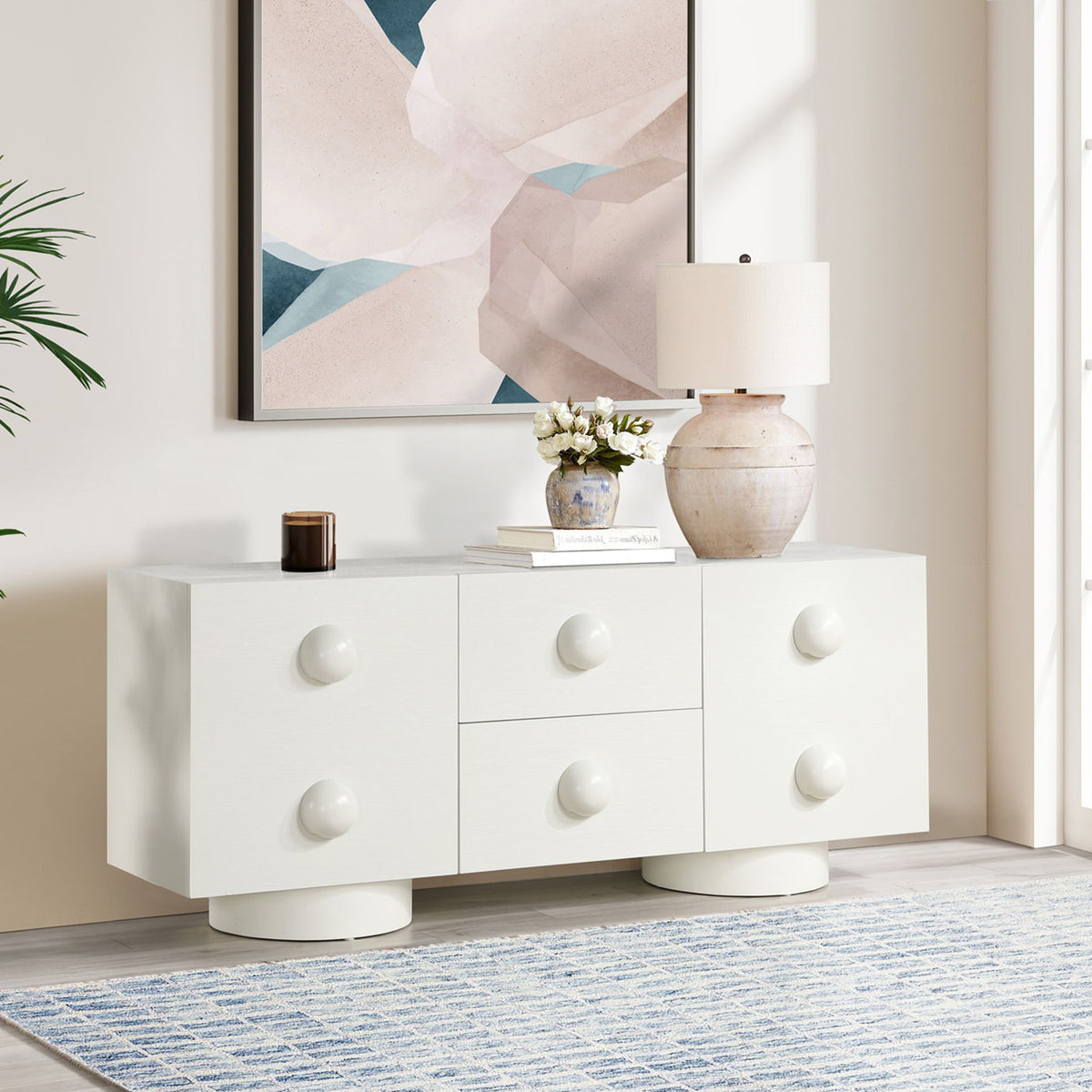 Bubble - Rubberwood with Oak Veneer Sideboard / Buffet