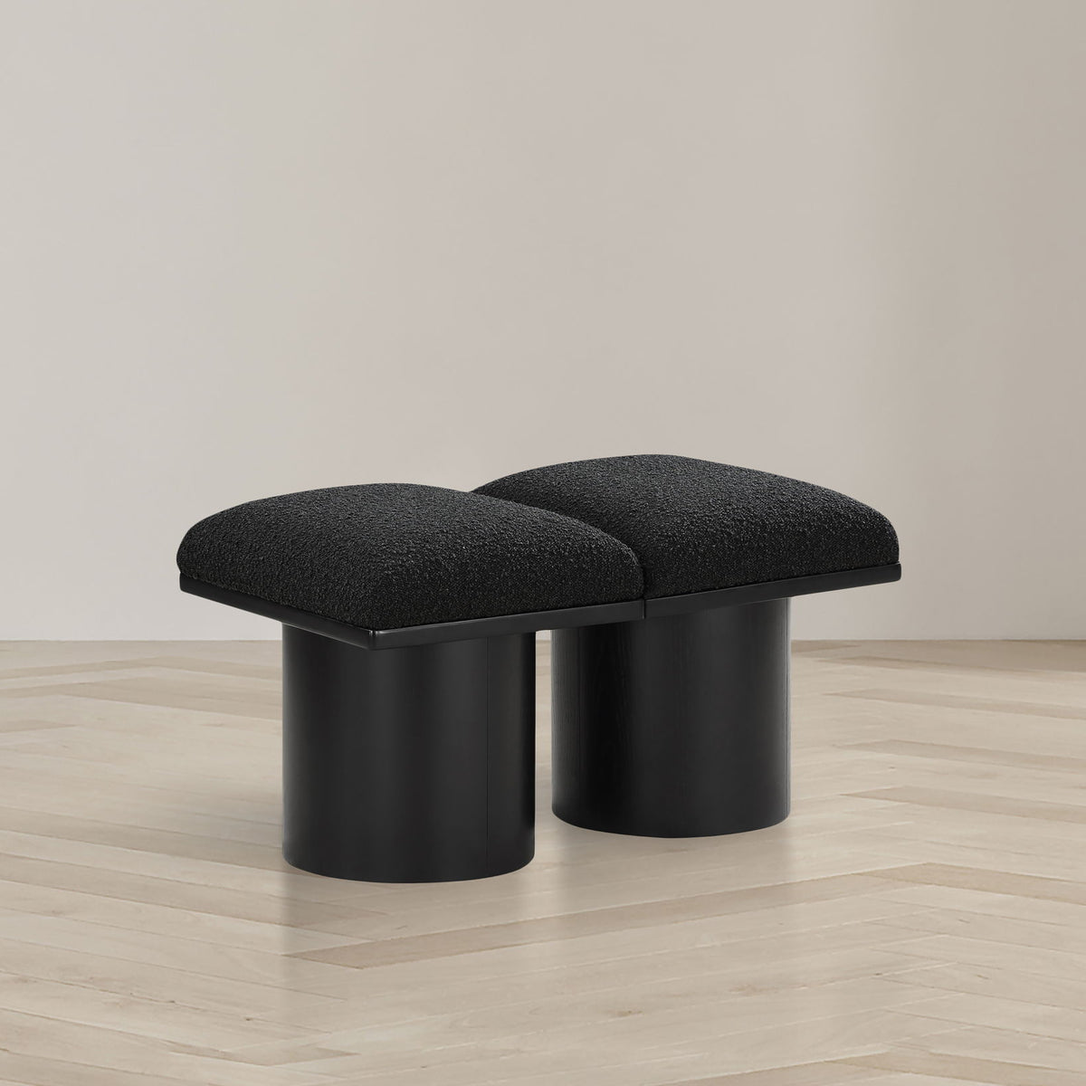 Pavilion - 2 Piece Modular Bench With Black Base