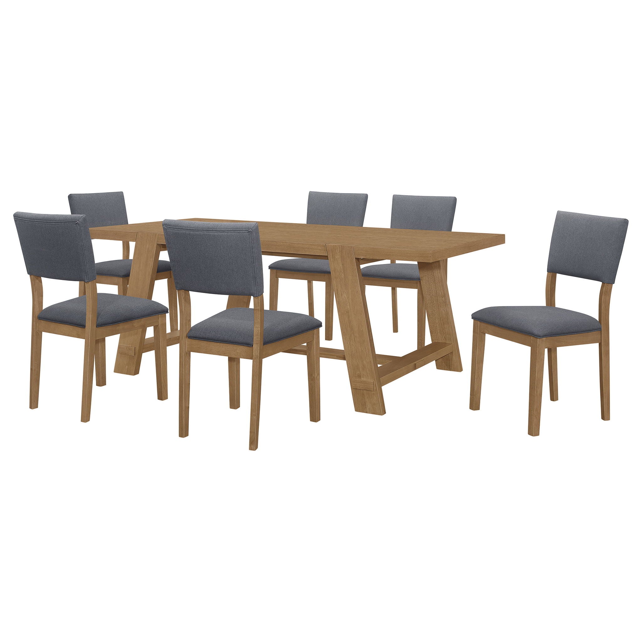 Modern Farmhouse Dining Set With Table And Chairs